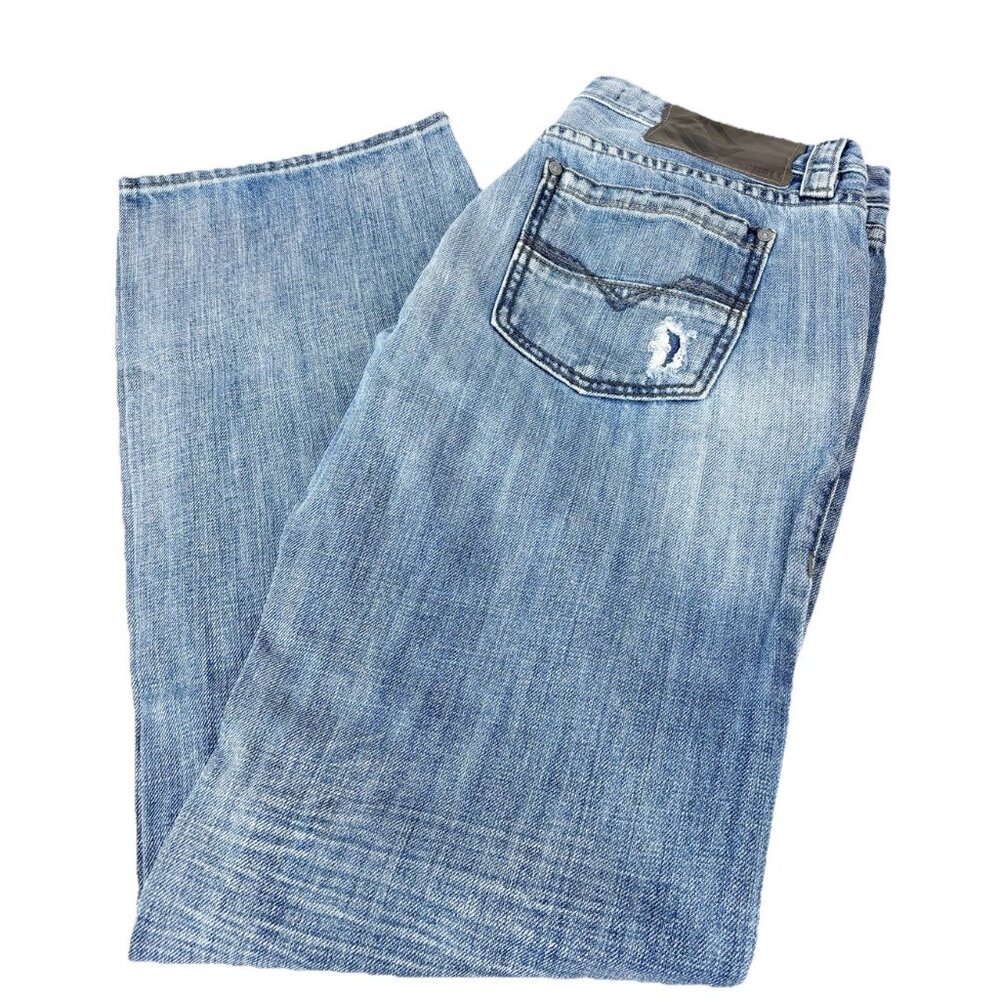 Rock & Roll Pistol Straight (Actual 34x32.5) Cowboy Jeans 100% Cotton  EUC